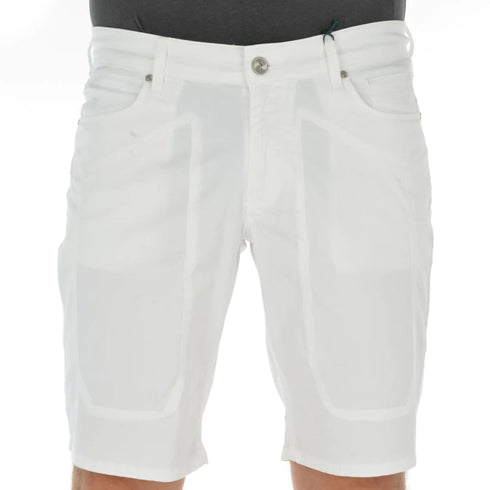 Bermuda Uomo Slim-Fit Tinta Unita Bianco Jeckerson- Francavilla Moda